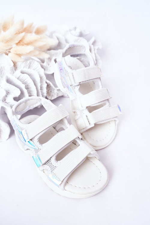 Children's Sport Velcro Sandals White Flyn