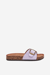 Women's Slippers With Buckle On Cork Platform Lilac Zavira