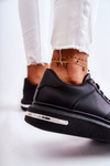 Buty Sportowe Klasyczne Skóra Czarne Jennys