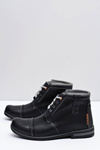 Men's Leather Trappers Black Genoto