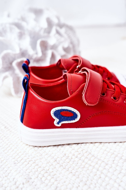 Children's Sneakers With Velcro Red Cartoon