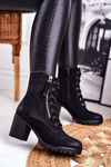 Women's Boots On High Heels Black Vimen
