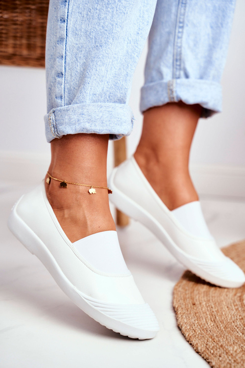 Trampki Slip On Wsuwane Tenisówki Białe Justy