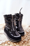 Woolen Insulated Snow boots Black Lucia