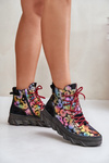Leather Women's Warm Ankle Boots Maciejka 06146-39 Multicolor