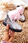 Children's Boots Insulated With Fur Silver Rosea