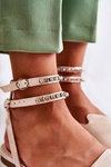 Women's Sandals With Spitz Toe Beige Amisha