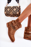 Suede Boots On Hidden Wedge Brown Verine