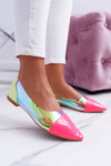 Lu Boo | Transparent Holographic Fluo Pointed Ballerinas