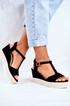 Women's Sandals On Wedge Black Papillon
