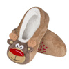 Home Women's SOXO Christmas Reindeer Ballerinas Beige