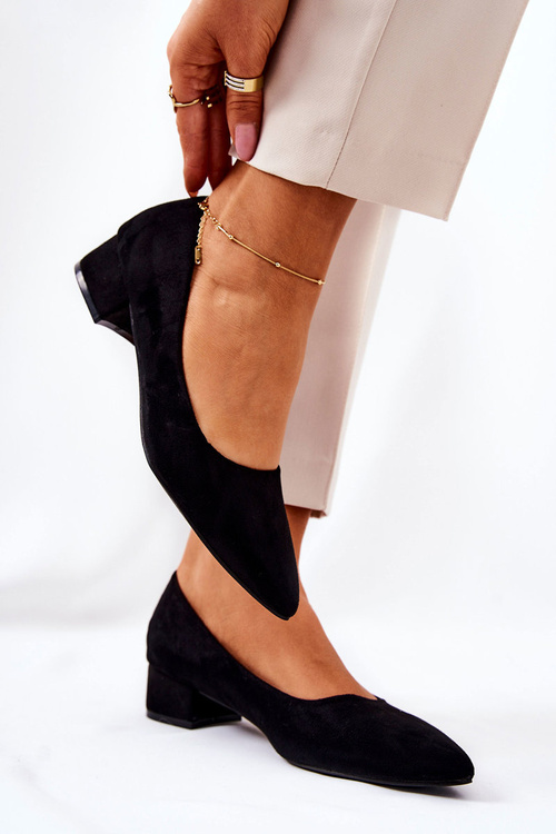 Classic Suede pumps Black Rheya