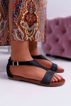Women's Flat Sandals Sergio Leone SK020 Black Magra