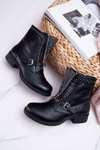Women's Boots Decorative Zipper Black Hard Way