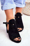 Women’s Sandals On Post Openwork Black Kira
