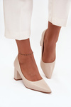 Wedge heel shoes with pointed toes light beige Ryvessa