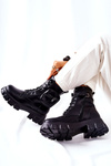 Worker Boots With Pouch On Strap Black Lanstrom