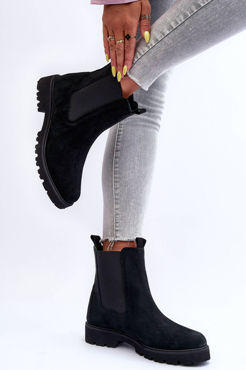 Suede Ankle Boots Nicole Black 2672