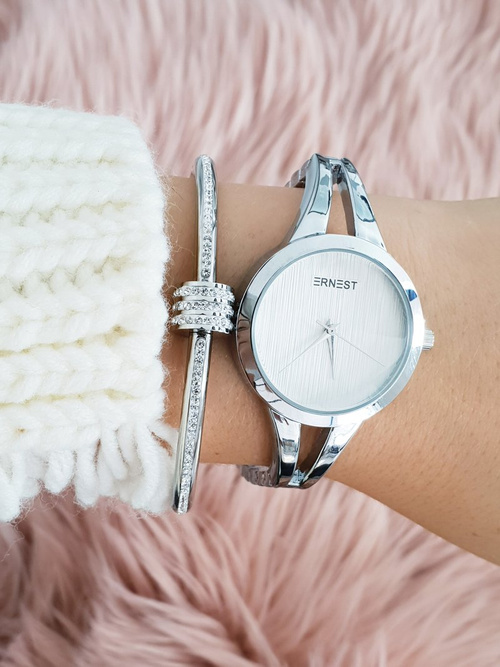Ernest Silver Women's Watch on Bracelet Classy