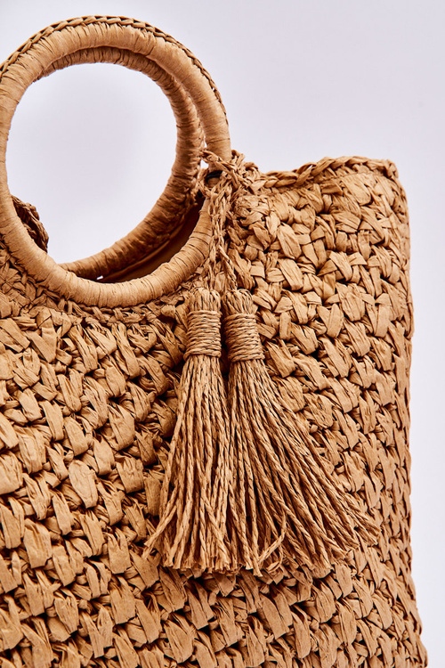 Women's Handbag With Fringes Beige