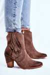 Women’s Boots On High Heel Leather Cappuccino Quintana