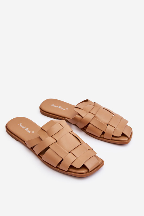 Women's Striped Slippers Beige Reyna