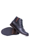 Men's Boots Leather Black Tension Booties Testo