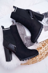 Women's Stiletto Boots Suede Black Fenem