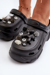 Foam Women's Lightweight Slides with Chunky Sole Black Matirra