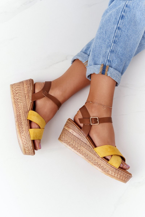Wedge Sandals S.Barski GD-38 Yellow