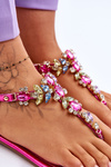 Women's Sandals Flip Flops With Stones Fuchsia Lenisa