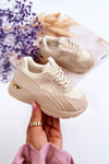Sportowe Buty Sneakersy Dziecięce Beżowe Kizzie