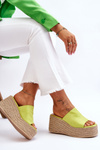 Women's Wedge And Platform Slippers Lime Ysabel