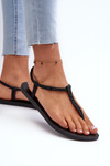 Women's Glitter Flip-flop Sandals 26914 Ipanema Class Brilha Fem Black