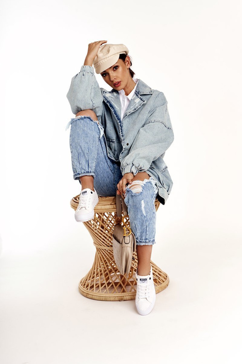 Women's Sneakers On A Chunky Sole BIG STAR FF274245 White