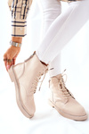 Women's Leather High Boots GOE II2N4015 Beige