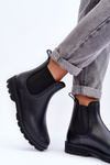 Women's Slip-On Matte Galoshes Black Helinca