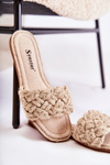 Women's Braided Slippers Beige Maraya