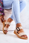 Women's Suede Sandals Big Star JJ276032 Beige