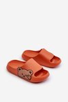 Light Foam Slippers With Bear Orange Relief