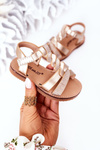 Children's Sandals With Glitter Gold Batilda