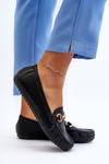 Women's Classic Eco Leather Moccasins Black Demese