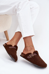 Women's slippers with fleece type lamb Brown Lorivine