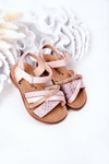 Children's Sandals With Sequins Pink Becky