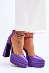 Fashionable Pumps On A Heel Purple Santoro