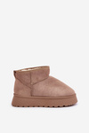Platform Snow Boots Made Of Eco Suede Dark Beige Vlivana