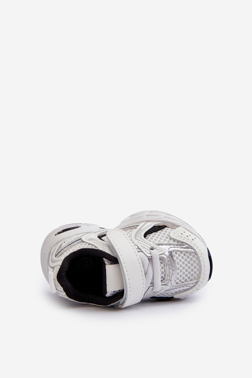 Children's Sports Sneakers with Velcro White-Black Ephona