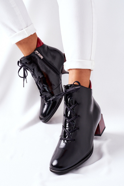 Leather Insulated Boots Laura Messi Black 2202