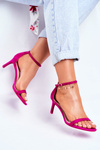 Women's Sandals On High Heel Classic Fuchsia Mintore
