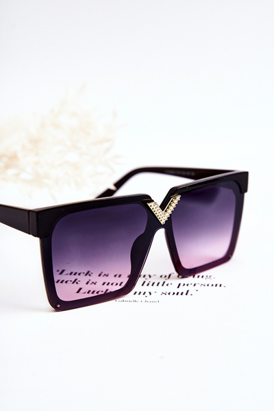 Square Sunglasses Ombre V130044 Black and pink